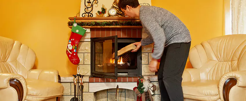 Rusted Metal Fireplace Restoration in West Hempstead, New York